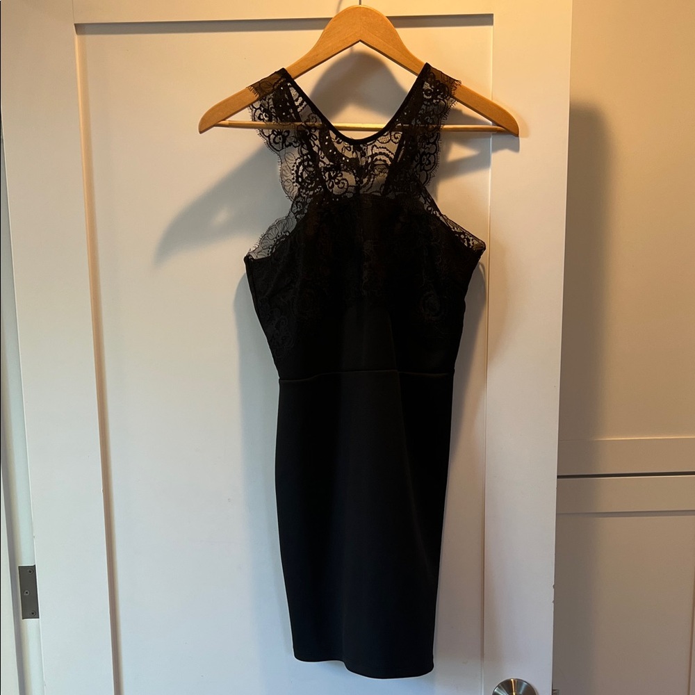 Charlotte Russe Black Lace Mini Dress
